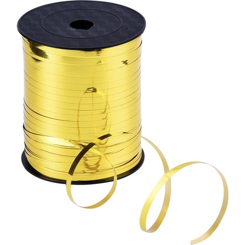Parlak Metalik Şerit Rafya 8mmx200mt Gold