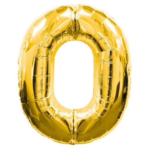 0 Rakamlı Folyo Balon Gold Renk
