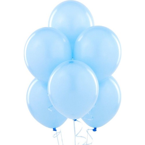 25 Adet Metalik Lateks Balon Mavi Renk