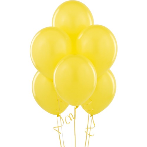 25 Adet Metalik Lateks Balon Sarı Renk