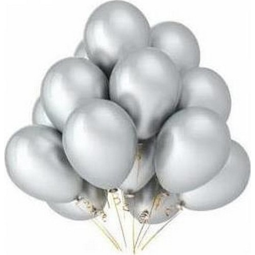 20 Adet Gümüş Gri Metalik Uçan Özellikli Balon
