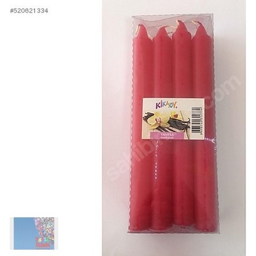 Şamdan Kırmızı Mum 10 lu (20 cm)