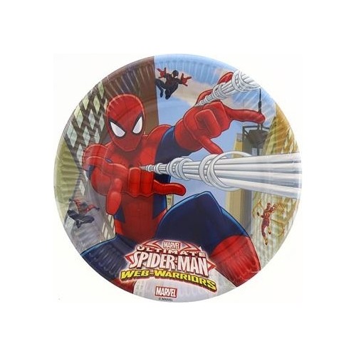 8 Adet Spiderman Doğum Günü Parti Masası Tabağı