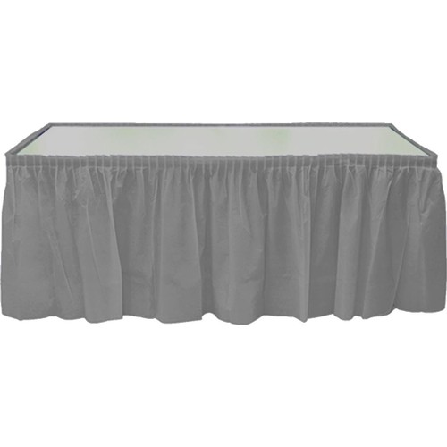 Gümüş Gri Table Skirt Masa Eteği 74 x 426 cm Doğum Günü Parti Ucu