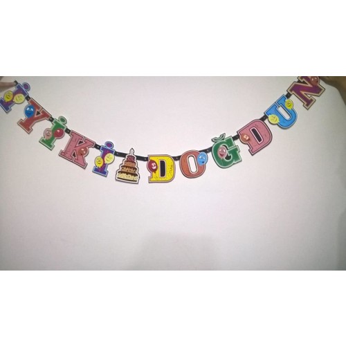 1 Ad renkli İyi ki Doğdun yazı Doğum Günü Parti Süsü Pd0990