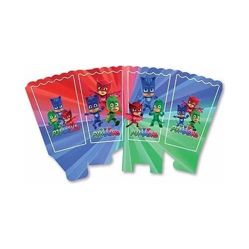8 Ad Pj Maskeliler Karton Mısır İkram Kutusu Pija Masks Konsepti