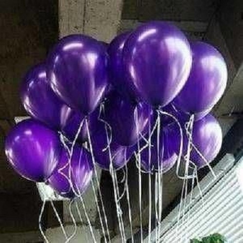 100 Adet Koyu Mor Metalik Uçan Özellikli Balon