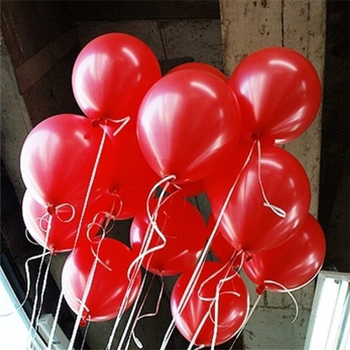 30 Adet Kırmızı Metalik Uçan Özellikli Balon