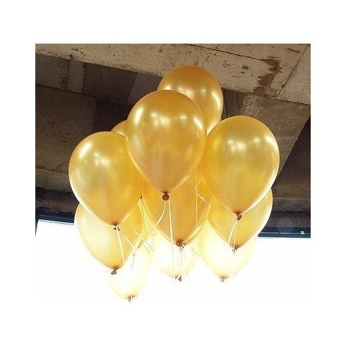 50 ADET METALİK SEDEFLİ ALTIN SARISI GOLD RENGİ DORE BALON
