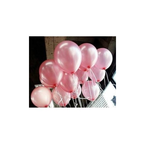 50 ADET METALİK Sedefli Parlak PEMBE BALON Doğum Günü Uçan Ucuz