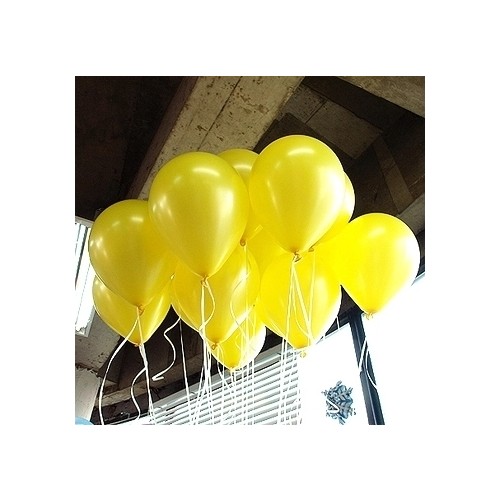 50 ADET METALİK SEDEFLİ SARI BALON Doğum Günü Uçan Ucuz