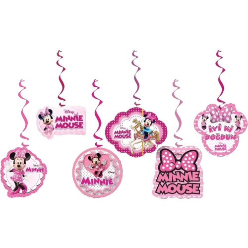 6lı Minnie Mouse Partisi Konsept Organizasyonu Yazı Süsleri