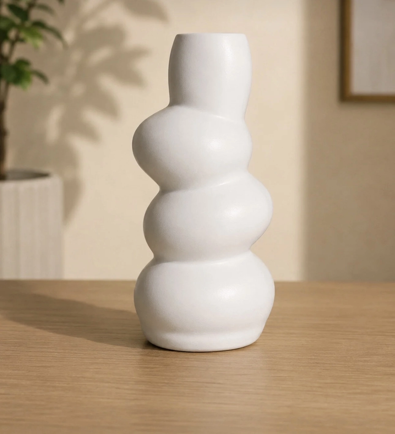 Vazo Dekoratif Bubble Vazo 20 cm – Modern Minimal Kırılmaz Çiçek Vazosu, Canlı ve Yapay Çiçekler İçin
