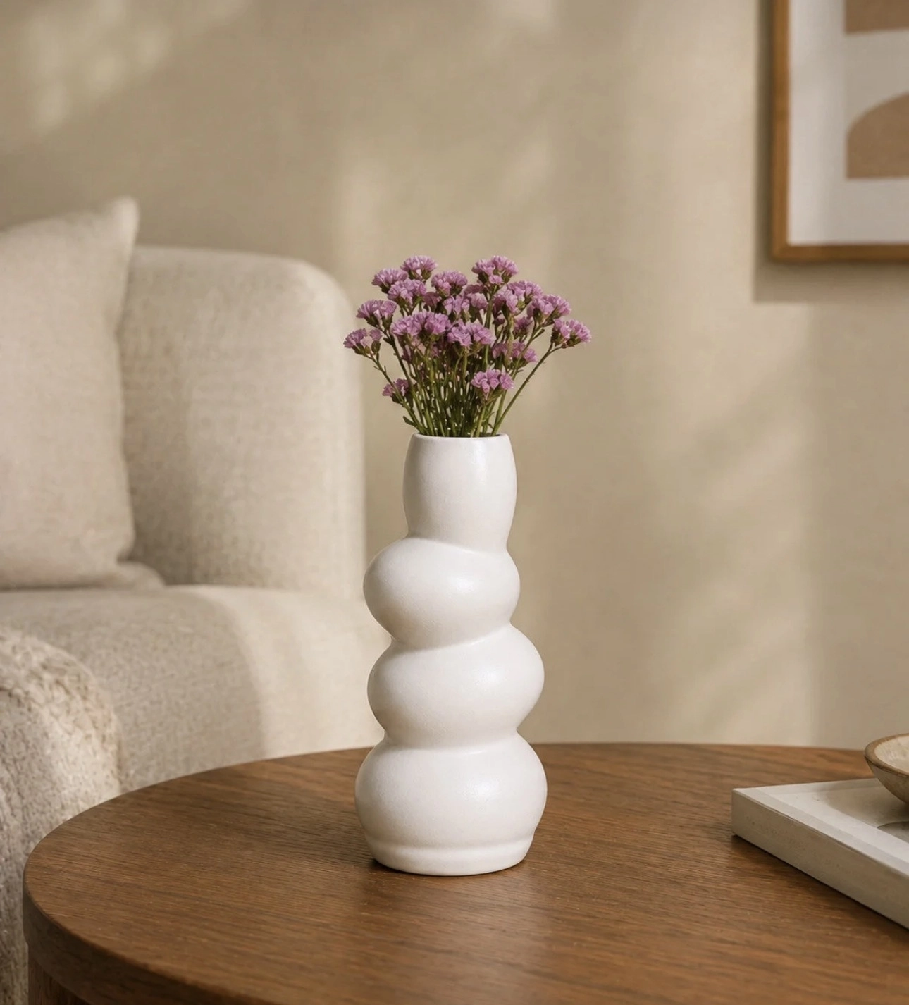Vazo Dekoratif Bubble Vazo 20 cm – Modern Minimal Kırılmaz Çiçek Vazosu, Canlı ve Yapay Çiçekler İçin