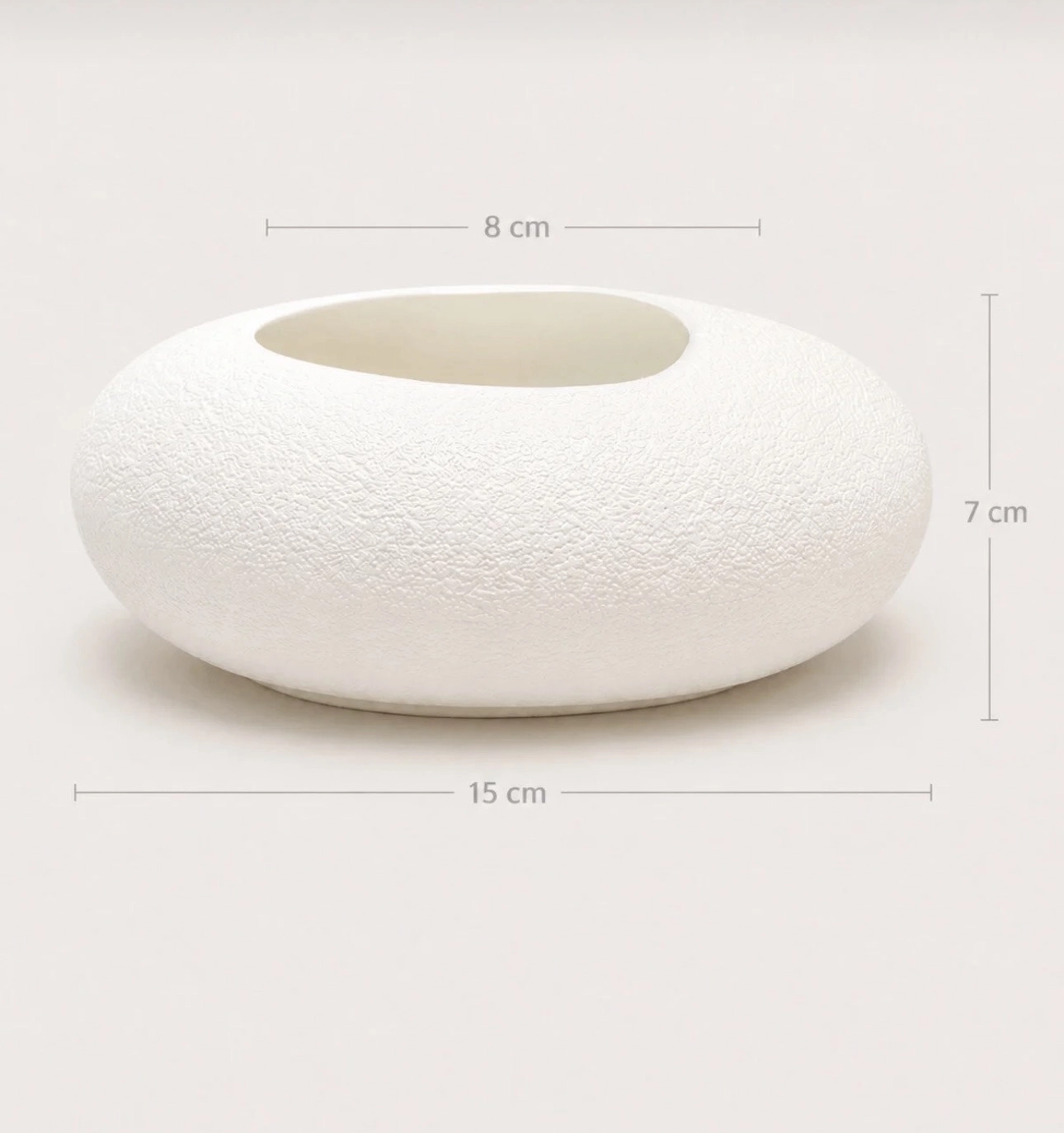 Happyland Saksı Küçük Boy Oval Yassı Kırılmaz Dekoratif Saksı Beyaz 15 × 7 cm – 8 cm Ağız Açıklığı Canlı Bitki ve Yapay BitkiHPYSK59
