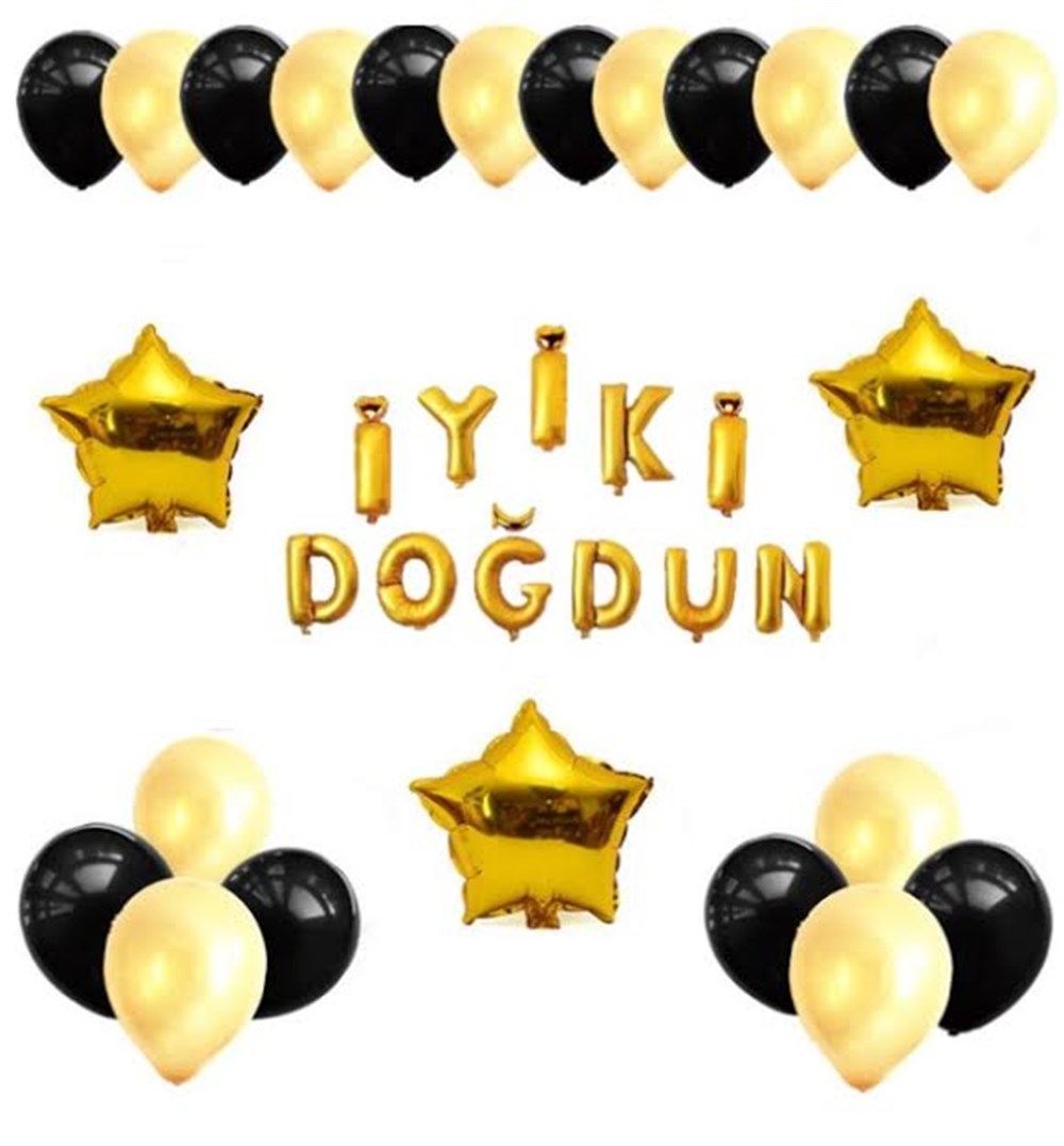 İyiki%20Doğdun%20Temalı%20Doğum%20Günü%20Yıldız%20Kombin%20Harf%20Balon%20Seti