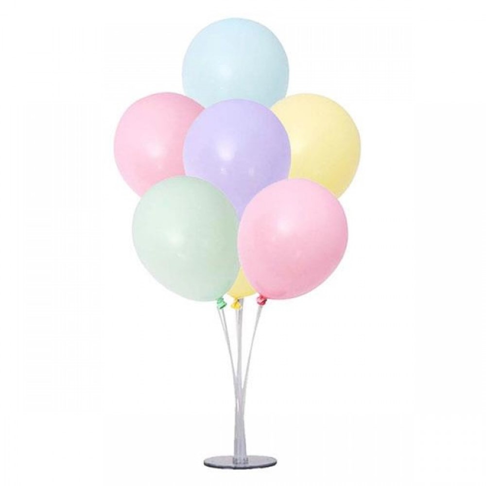 Doğum Günü Balon Seti Soft Balon Standı + 7adet Makaron Balon