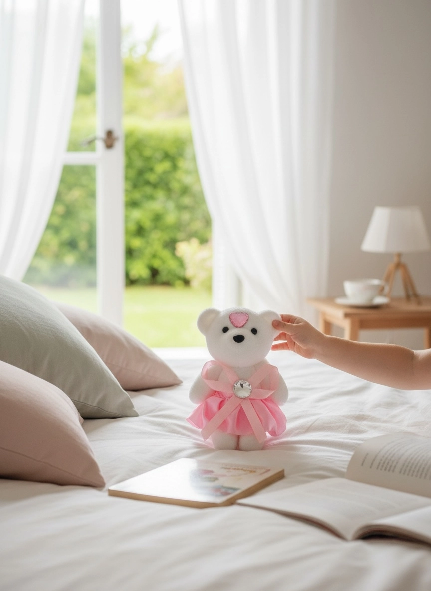 Happyland Strafor Ayıcık 12 cm Pembe 10 adet Çiçek Dekor 14 Şubat Arajman Aksesuar