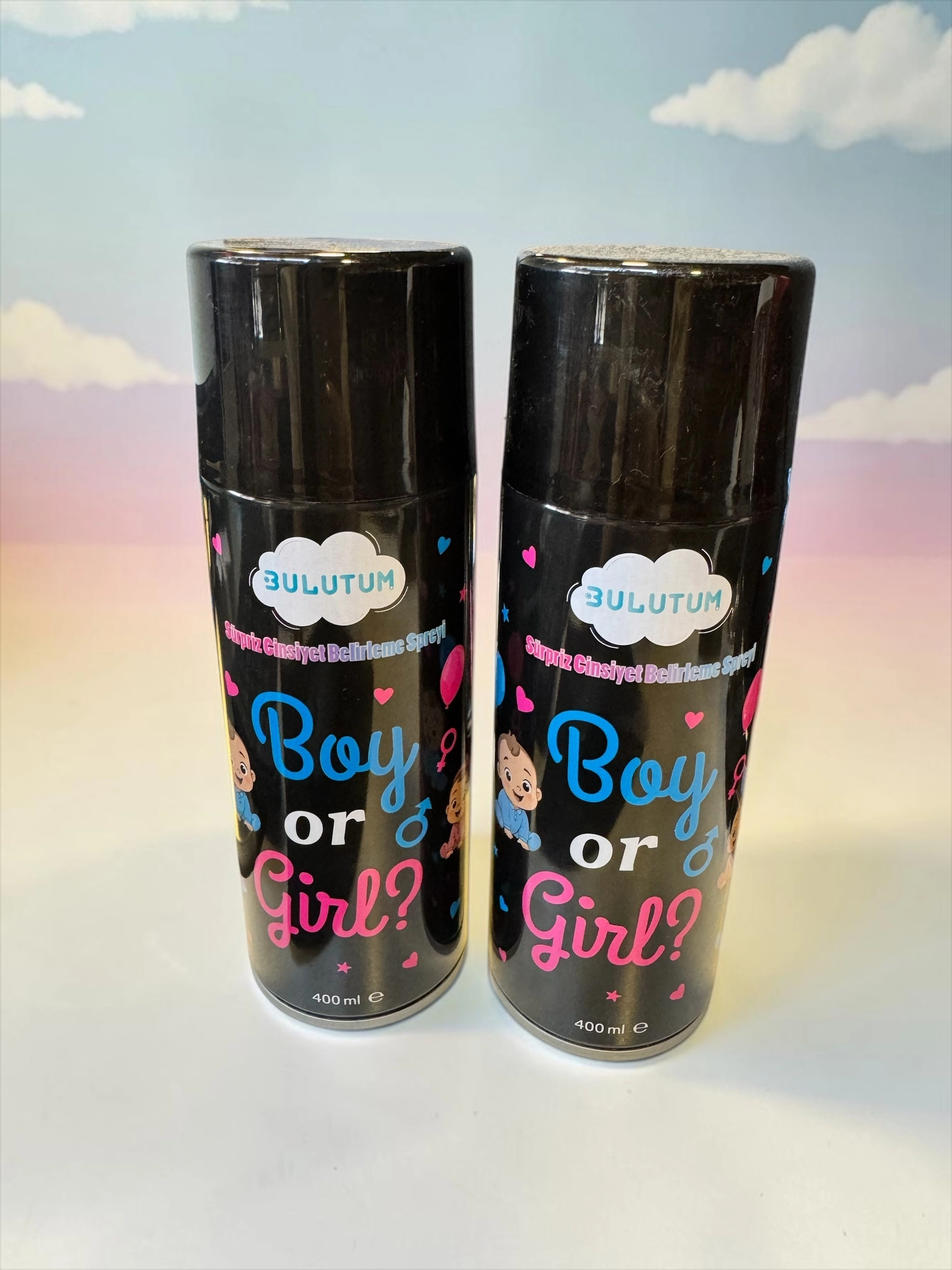 Cinsiyet Belirleme Spreyi Mavi Renk Boy or Girl, Erkek Bebek İçin Cinsiyet Partisi Özel Efekt, Cinsiyet Tüpü 400 ml