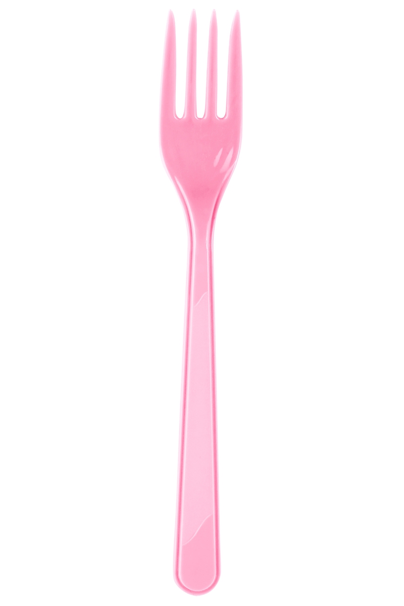 Pembe Plastik Çatal 25 Adet