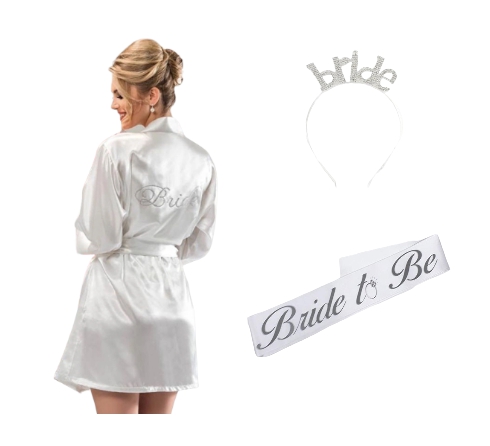 Happyland 3’lü Gelin Kuaför Paketi Bride To Be Partisi Seti Gold Seri      