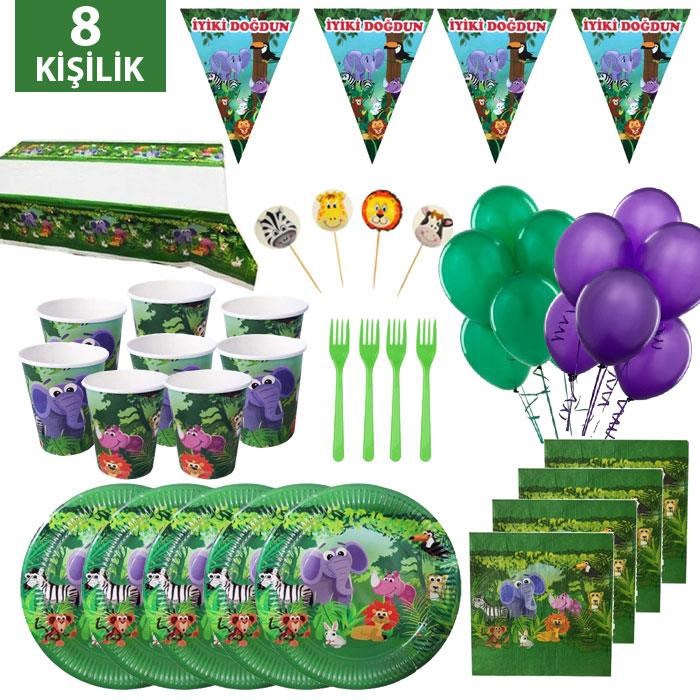 Safari Doğum Günü 8 Kişilik Parti Seti