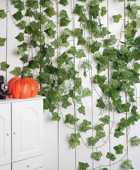 Happyland Sarmaşık Yapay Çiçek Yeşil 12’li 2 M Yapay Sarmaşık Bahçe Ev Balkon Dekor