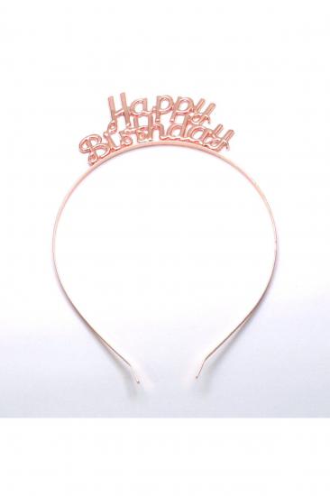 Happyland Happy Birthday Rose Gold Renk Plastik Taç