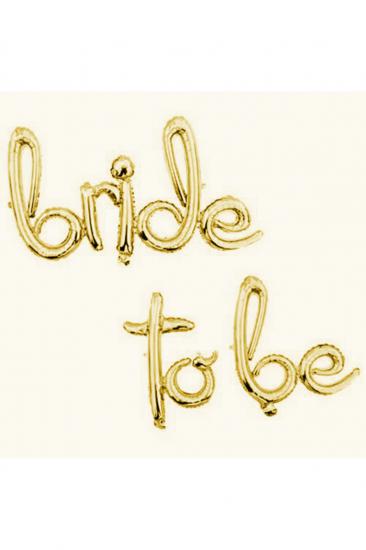 Happyland Bride To Be El Yazısı Italik Folyo Balon Altın Gold