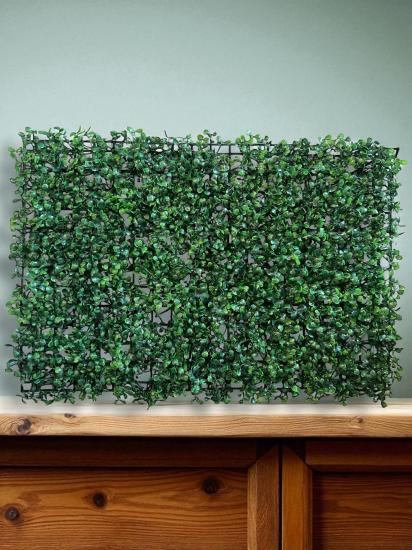 Happyland Yapay Çiçek Duvar Kaplama Panel Şimşir Tabaka 40x60 Cm Yeşil Dikey Bahçe HPY-26164