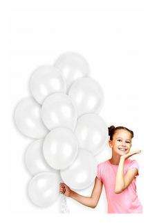 Beyaz Renk Metalik Balon 50 Adet ( 50’Li Paket)