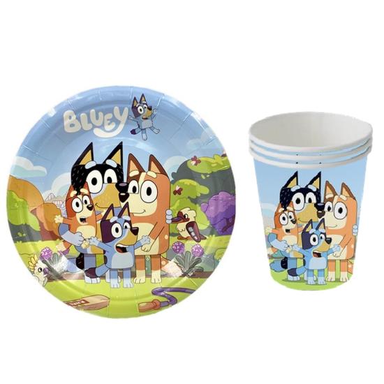 Happyland  Bluey Konsepti Tabak Bardak Seti 8’li