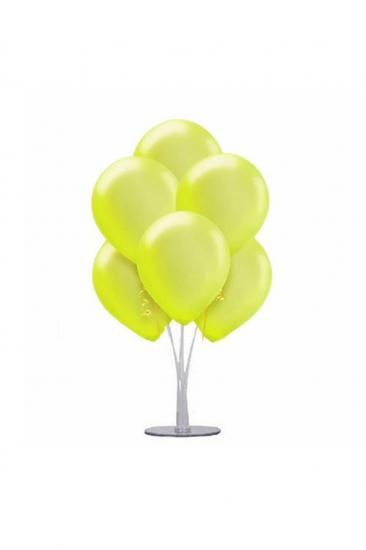 Happyland 1 Adet 7 Balonlu Metalik Sarı Ayaklı Balon Standı