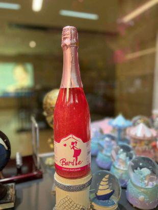 Happyland Pembe Renk Simli  Barbie Alkolsüz Şampanya Parti İçeceği Çilek Aromalı Parti Şampanyası