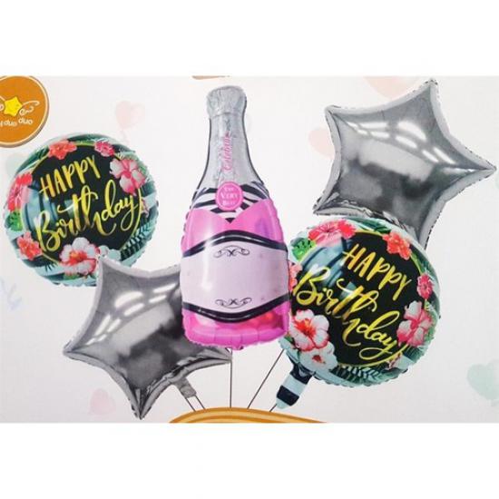Happyland 5li Şampanya Folyo Balon Set