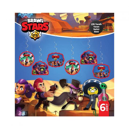 Happyland Brawl Stars Çift Taraflı Tavan Sarkıt Süs 6’lı