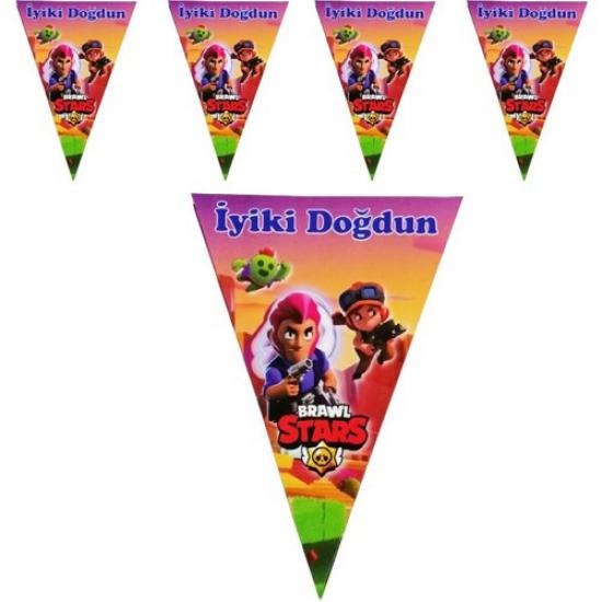 Happyland Brawl Stars İyiki Doğdun Üçgen Flama