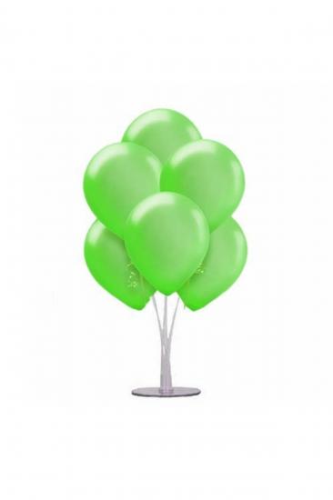 Happyland 1 Adet 7 Balonlu Metalik Yeşil Ayaklı Balon Standı