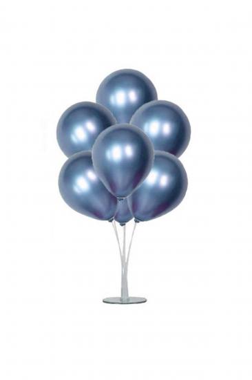 Happyland 1 Adet 7 Balonlu Mavi Krom Ayaklı Balon Standı