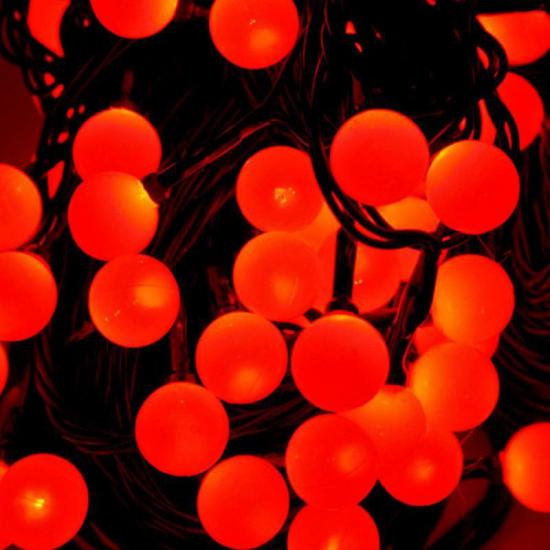 Happyland Yılbaşı 5 Metre Fişli Kırmızı Top Led Işık