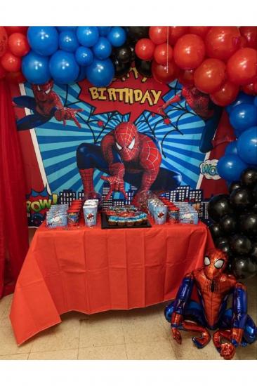 Happyland Örümcek Adam Doğum Günü Konseptleri Seti Spiderman Konsepti Parti Malzemeleri Lüks Paket