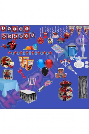 Happyland Örümcek Adam Doğum Günü Konseptleri Seti Spiderman Konsepti Parti Malzemeleri Lüks Paket