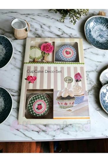 Happyland Cupcake & Kürdan Seti Cupcake Deco Set Doğum Günü Süsü