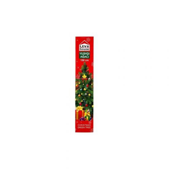 Happyland Yılbaşı Leva House 150 cm Plastik Ayak Yılbaşı Ağacı (220 Dal)