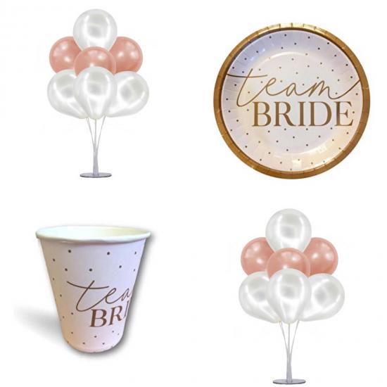 Happyland Bekarlığa Veda Partisi Rose Gold Bride To Be Parti 32 Parça Set Team Bride