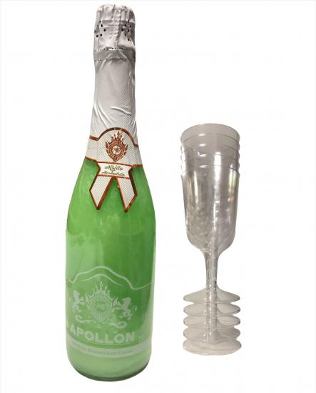 Happyland Mojito Aromalı Alkolsüz Şampanya Bride To Be Bekarlığa Veda Yetişkin Doğum Günü Patlatmalık Gazoz Parti İçeceği Yeşil Kokteyl Sparkling Flavour 750ml Kadehli
