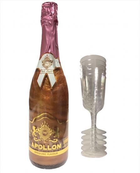 Happyland Tutti Frutti Aromalı Alkolsüz Şampanya Bride To Be Bekarlığa Veda Yetişkin Doğum Günü Patlatmalık Gazoz Parti İçeceği Turunçu Kokteyl Sparkling Flavour 750ml Kadehli