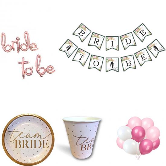 Happyland Bekarlığa Veda Partisi Rose Gold Bride To Be Parti 28 Parça Set Team Bride 