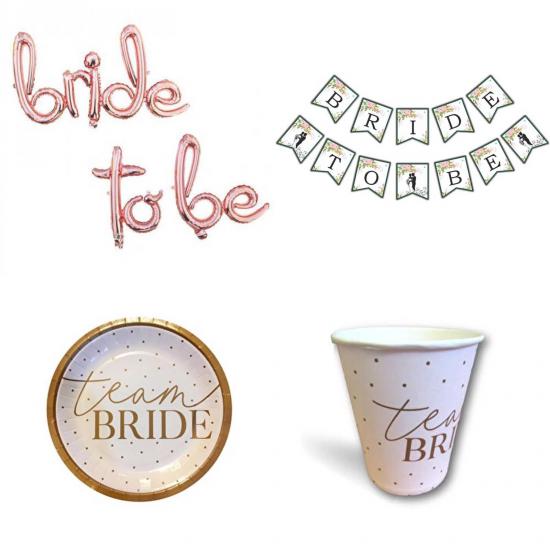 Happyland Bekarlığa Veda Partisi Rose Gold Bride To Be Parti 18 Parça Set Team Bride 