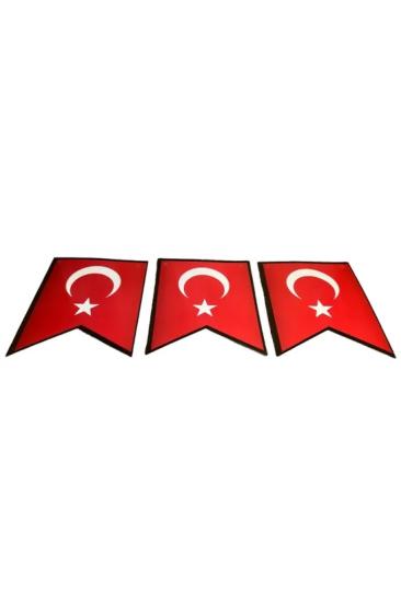 Happyland Türk Bayraklı Flama Dekoratif Banner 23 Nisan 29 Ekim Asma Süs